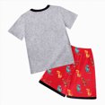 thumbnail image 5 of NOLDARES Toddler Kids Baby Boy Summer Outfits 2pcs Dinosaur Truck Print Round Neck Short Sleeve Tee Shirt Elastic Waist Shorts Clothes(Dark Gray,7-8 Y), 5 of 5