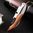 thumbnail image 2 of Lubelski Red Wine Opener Labor-saving Wine Cork Remover Stainless-Steel Corkscrew with Wooden Handle for Kitchen Bar, 2 of 8