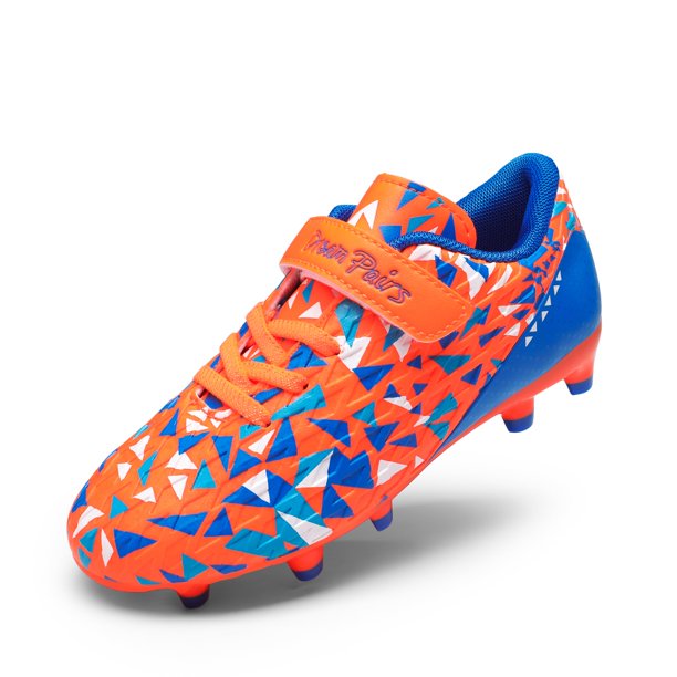 Tacos de Fútbol DREAM PAIRS Talla 4 Niño Grande Naranja Azul