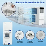 Lcxmtv 12000 BTU Ashare Portable Air Conditioner for Room up to 500 Sq. ft, 3-in-1 Portable AC Unit with Cool, Dehumidifier & Fan, Backlit Remote, 24H Timer, Auto & Sleep Mode