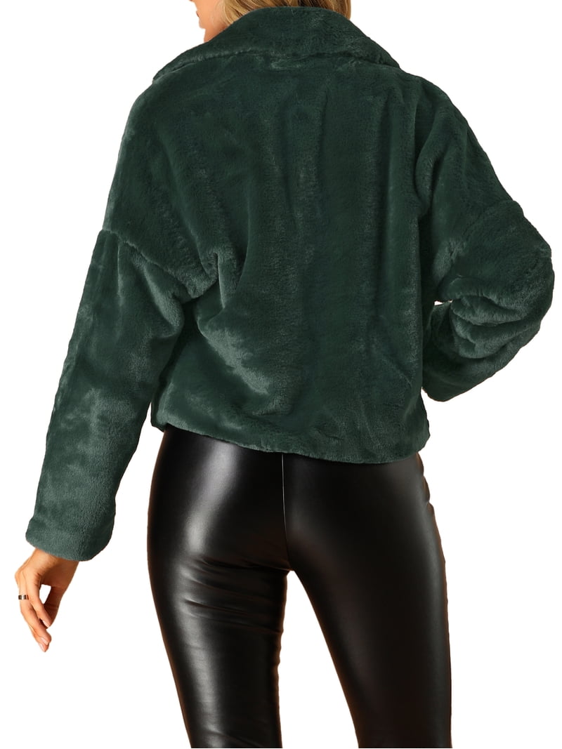 MODA NOVA Juniors Winter Fashion Loose Faux Fur Cropped Jacket Coat Dark Green XS - Walmart.com MODA NOVA Juniors Winter Fashion Loose Faux Fur Cropped Jacket Coat Dark Green XS - Walmart.com