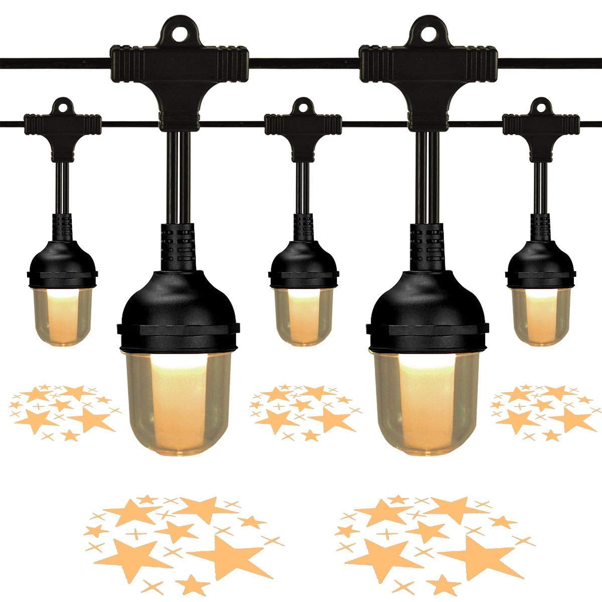 Hanging Outdoor Projector String Lights 10 Colored Decorative LED