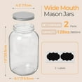 thumbnail image 2 of Gleam Adorn 1 Gallon Mason Jars 2 Pcs,128 oz Glass Jars with Lids, Flour Sugar Storage Containers,Large Glass Containers for Pickles, Fermented Food, Sourdough Starter, Food Storage, Homemade Drinks, 2 of 8