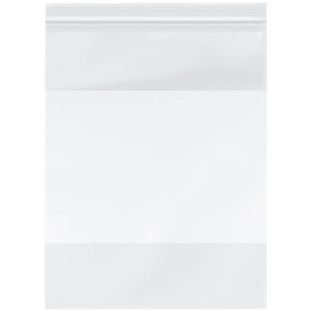 Plymor 10 x 13 (Case of 500) 4 Mil with White-Block Heavy Duty Zipper Reclosable Plastic Bags