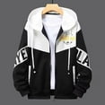 thumbnail image 2 of Tiweut Mens' Jackets Mens Loose Fit Streetwear Oversized Outdoor Sports Style Long Sleeved Coat Tops White,XL, 2 of 3