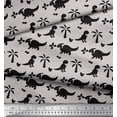 thumbnail image 2 of Soimoi Poly Georgette Fabric Dot,Tree & Dinosaur Jungle Print Fabric by the Yard 42 Inch Wide, 2 of 3