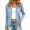 Light Blue, variant on Staron Women Zip Hooded Lightweight Soft Long Sleeve Solid Casual Basic Slim Fall Spring Sweater Jacket, Black M