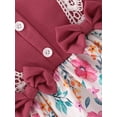thumbnail image 6 of GXFC Little Girls Fall Dress Clothes 3T 4T 5T 6T 7T Kids Girls Long Sleeve Flower Print A-line Dress Spring Autumn Dress Clothing for Children Girls, 6 of 9