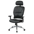 thumbnail image 3 of Pemberly Row Contemporary Black Bonded Leather Managers Chair, 3 of 9