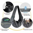 thumbnail image 2 of JESPET & GOOPAWS: Comfy Pet Sling Bag - Grey - Carry Small Dogs & Cats Up to 12lbs, Adjustable Strap, Hands-Free Travel, Breathable & Lightweight, 2 of 7