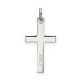 thumbnail image 3 of Sterling Silver Polished Satin 7 D/C Cross Pendant Charm, 3 of 4