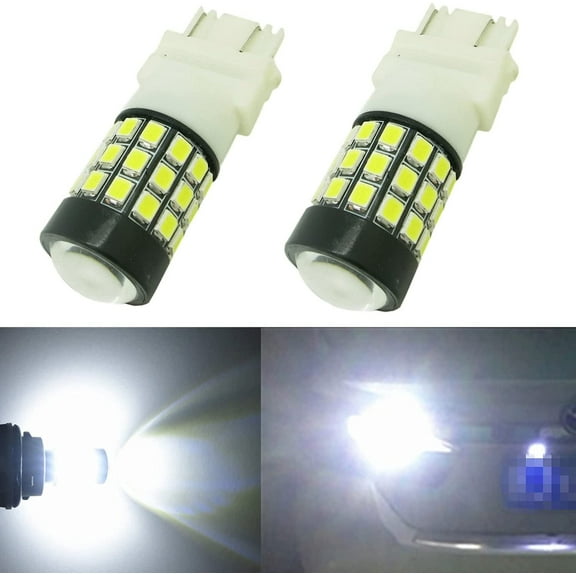 Alla Lighting 2pcs Super Bright 3157 4057 3157K 4157K 3457NAK White LED Bulbs Front Rear Turn Signal Lights Brake Lights Stop Light Tail Light Replacement for 2001-2010 Explorer Sport Trac