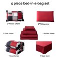 thumbnail image 3 of Beartech 6 Piece Comforter Set Twin Size Red Black Plaid Comforter Bedding Bed in a Bag with Comforter, 3 of 6