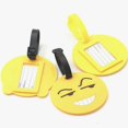 thumbnail image 4 of Travel Luggage Tags, Emoji Suitcase Travel ID Label Tags Holders, PVC Identifier Label Holders for Backpack(4 Pack Yellow), 4 of 5