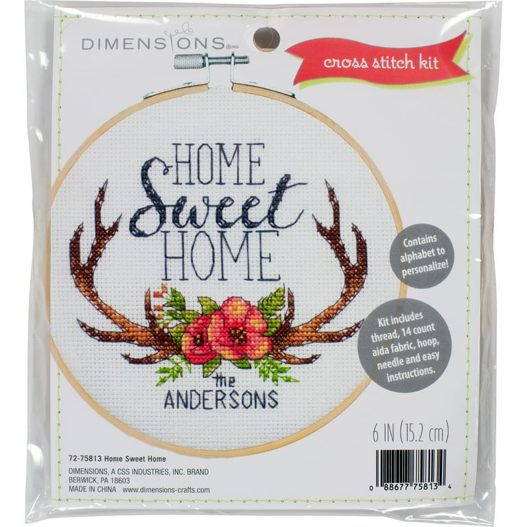 ★sweetch★ CROSS 003 L Cream Dimensions Home Sweet Home Cross Stitch Kit, 6