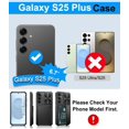 thumbnail image 2 of Funda de teléfono BXYJY para Samsung Galaxy S25+ Plus Wallet negra, 2 of 7