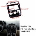 thumbnail image 2 of Inner Accessories Center Console Dashboard Control Panel Cover Trim Double Din Dash Kit Replacement for 2004‑2016 Mazda 6 9in, 2 of 7