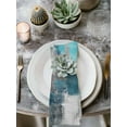 thumbnail image 3 of Teal Grey Cloth Napkins Washable Set of 1, Modern Oil Painted Abstract Art Aesthetics Reusable Dinner Table Napkins Cloth Bulk for Weddings Kitchen Restaurants Hotel Events Parties 20 x 20 Inch, 3 of 9