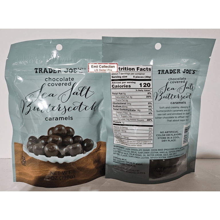 Trader Joe's Chocolate Covered Sea Salt Butterscotch Caramels 7oz