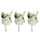 thumbnail image 1 of 2 Uds. de Ramilletes Rosas Artificiales Y Boutonniere para Fiesta de Boda , Blanco Cantidad(3), 15x8x5cm, 1 of 9