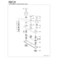 thumbnail image 3 of Kingston FB121 Columbia Two-Handle 2-Hole 8" Centerset Kitchen Faucet in Polished Chrome, 3 of 4