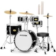 thumbnail image 2 of AODSK 5-Piece Junior Drum Set, A Complete Kit for Kids with Bass Drum, Tom-Tom, Snare, Cymbals, Hi-Tone Drum, Sticks, Base Pedal and Stool, Beginner Set, Gift for Boys & Girls, 2 of 7