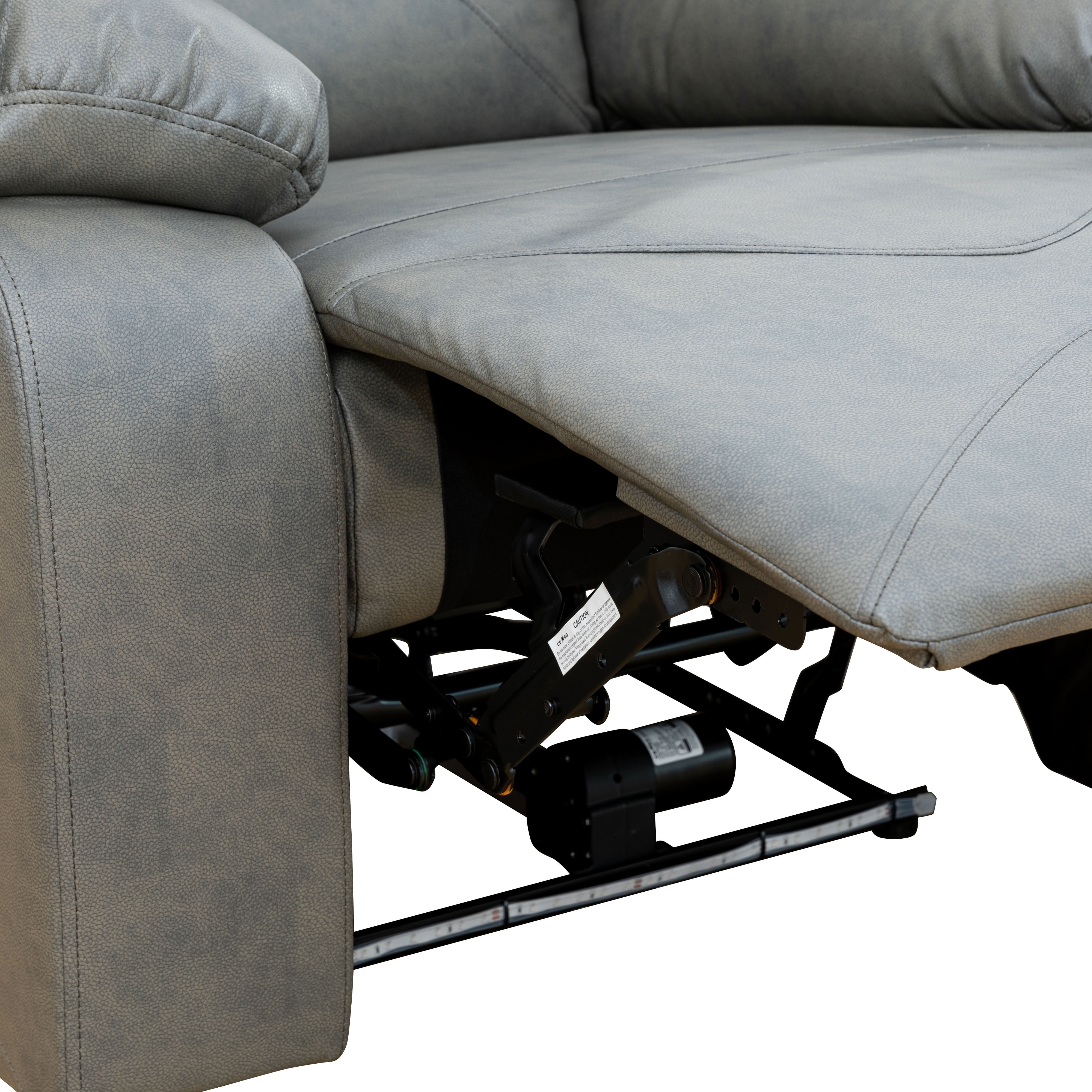 MAYEERTY Electric Recliner Chair, Breathable Leather Sofa with LED Lights for Living Room Bedroom