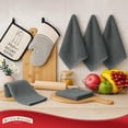 thumbnail image 4 of RIVERSIDE 12 Pack Cotton Bar Mop 16x19 Absorbent Kitchen Towels and Cleaning Cloths - Gray, 4 of 7