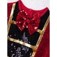 thumbnail image 5 of iiniim Girls Circus Ringmaster Outfits Halloween Sequin Tutu Leotard Dancewear for Kids Dress-Up Red 16, 5 of 7