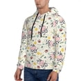 thumbnail image 3 of Xecao Cute Cow Pattern Men's Adult Pullover Hoodie,Hooded Sweatshirt-Large, 3 of 7