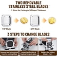 thumbnail image 5 of Garvee Commercial Vegetable Fruit Chopper, Heavy Duty French Fry Cutter with 3/8" & 1/2" Stainless Steel Blades for Restaurants & Kitchen, 5 of 6