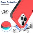 thumbnail image 4 of Decase Heavy-Duty Rugged Case for iPhone 15 Pro,Dual Layer Military Grade Drop Protection Anti-Fingerprint Anti-Scratch Hard Cover Silicone Bumper Shockproof Case for iPhone 15 Pro,Red, 4 of 5