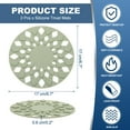 thumbnail image 2 of Juego de 2 Manteles de Silicona Uxcell, Manteles Redondos de 6.7" para Ollas y Sartenes, Soportes Antideslizantes Resistentes al Calor para Encimeras de Cocina y Mesas de Exterior, Verde, 2 of 7