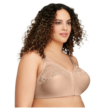 

Glamorise Full Figure Plus Size MagicLift Front-Closure Support Bra Wirefree #1200
