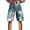 Blue, variant on kaondbfi Women's Summer High Waisted Shorts Knee Length Fashionable and Casual Style with Pockets Lightweight and Breathable