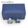 thumbnail image 6 of 3pc Couples Wedding Ring Sets His And Hers Women Sterling Silve Round Moissanite and men Wedding Bands Together With The Ring Box, 6 of 6