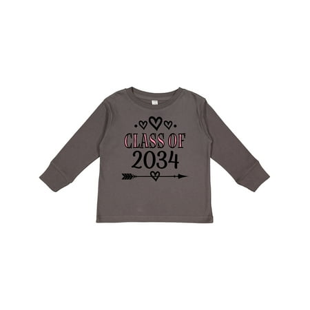 

Inktastic Class of 2034 Graduate School Year Girls Long Sleeve Toddler T-Shirt