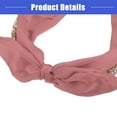 thumbnail image 5 of Vocoste Bunny Ears Wide Bow Headbands Fashion Hair Hoop Pink with Bow Knotted for Girl Women, 5 of 6
