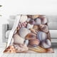 thumbnail image 1 of Balery Sea Shells Manta de Felpa Suave y Acogedora – Cobija de Franela Aterciopelada para Cama, Lavable y Cálida para Sofá, Mascotas, Transpirable-80"x60", 1 of 7