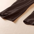 thumbnail image 3 of ClodeEU Women's Elastic Waist Wide Leg Linen Pants,Casual Loose Breathable Summer Trousers Coffee,Women's Plus XL, 3 of 4