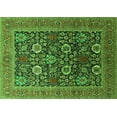 thumbnail image 1 of Ahgly Company Indoor Rectangle Oriental Green Industrial Area Rugs, 2' x 5', 1 of 4