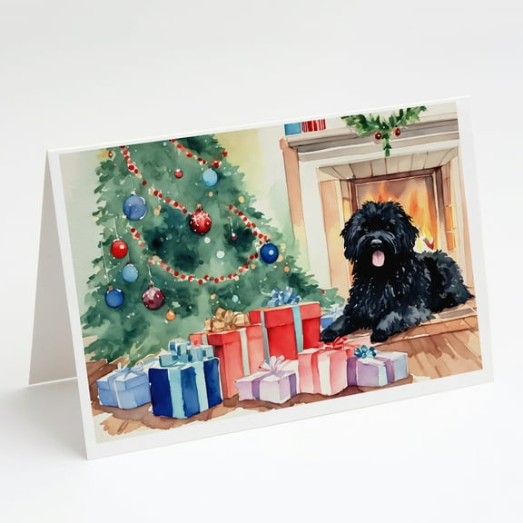 Puli Cozy Christmas Greeting Cards Pack of 8 7 in x 5 in