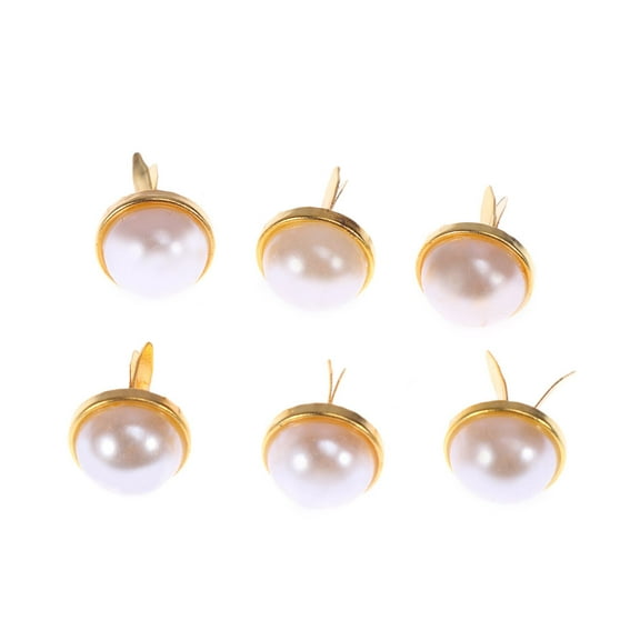 100 Pcs 12MM Brads Scrapbooking Embellishment Fastener Brads Metal Crafts Christmas Decoration (Golden)