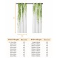 thumbnail image 6 of Green Blackout Curtains for Bedroom/Living Room, Summer Botanical Leaves Watercolor Thermal Insulated Kitchen Drapes with Grommets, Light Blocking Window Treatment, 2 Panels 27.5" x 39", 6 of 7