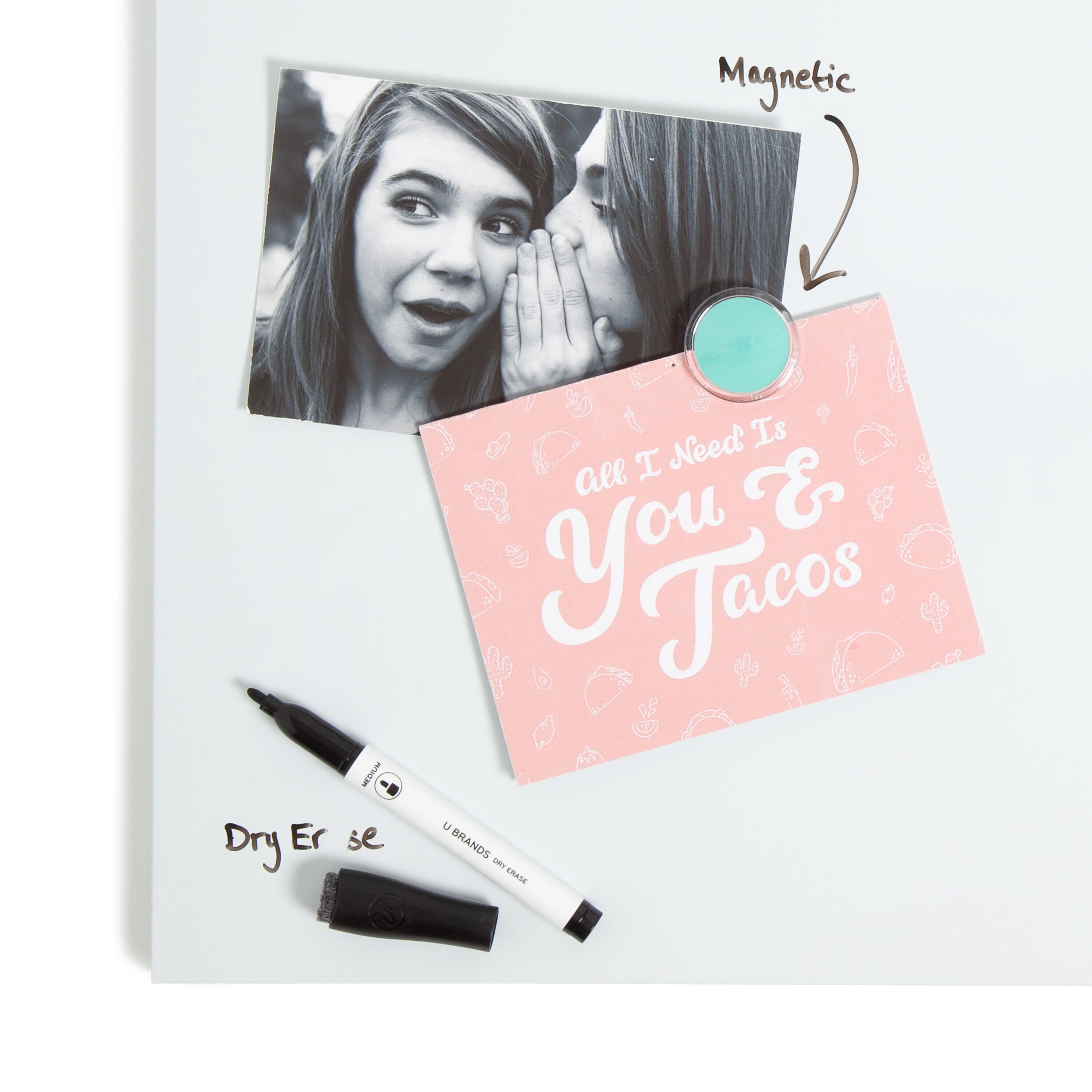 U Brands 14" x 14" Magnetic Dry Erase Tile photo 6