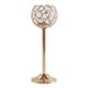 thumbnail image 2 of Candelabros de pilar de cristal, centros de mesa de velas verde azulado, candelabro de mesa 24cm Dorado, 2 of 9