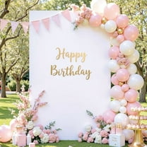 4x6.6ft White Square Arch Backdrop Cover for Birthday Wedding