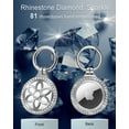 thumbnail image 2 of YUNOVA Metal AirTag Holder Keychain with Rhinestones - Shockproof Airtag Case for Apple AirTag, Diamond Airtag Accessories for Wallet/Purse/Dog Collar/Keys/Luggage Tracking (AirTag Not Included), 2 of 8