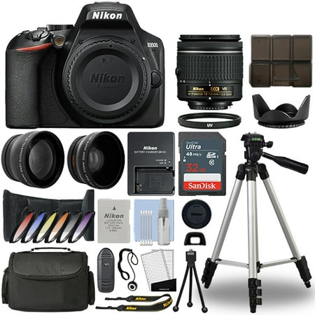 Nikon D3500 Digital SLR Camera + 18-55mm VR 3 Lens Kit + 32GB Best Value (Best Nikon Camera For Sports Photography 2019)