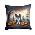 thumbnail image 2 of Papillon Spooky Halloween Fabric Decorative Pillow 14 in x 14 in, 2 of 2